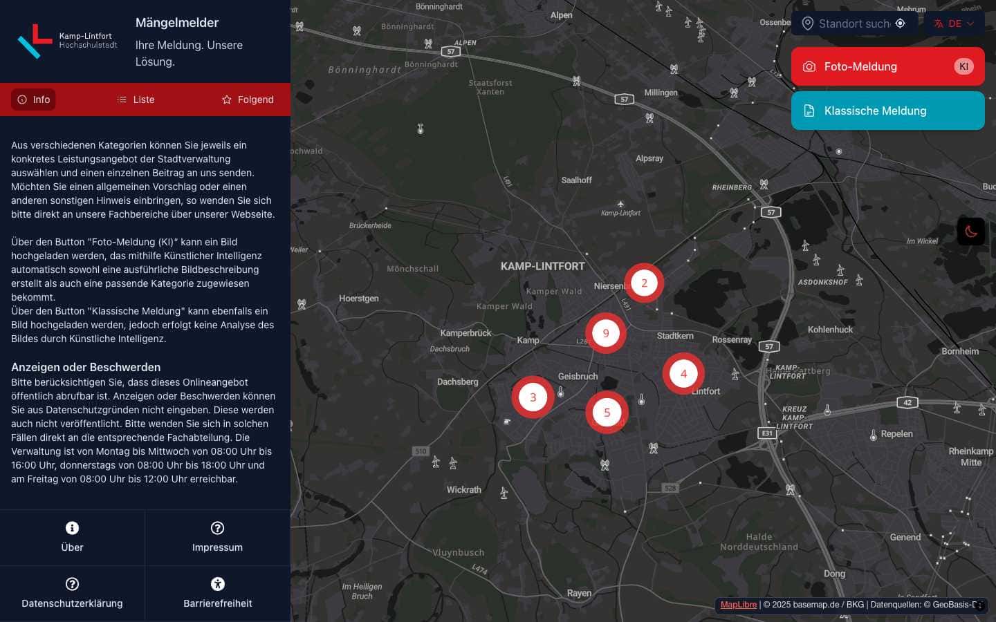 Bürgermelder Anliegenmanagement - Stadt Kamp-Lintfort